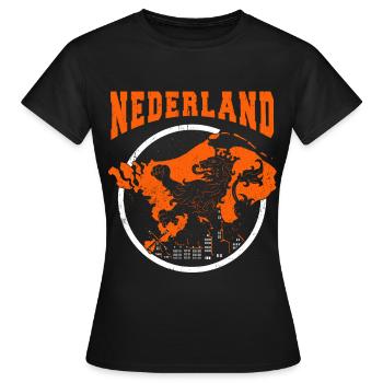 Netherlands - Women's T-Shirt - black - Front - AI Model Female 172 dark (172cm)