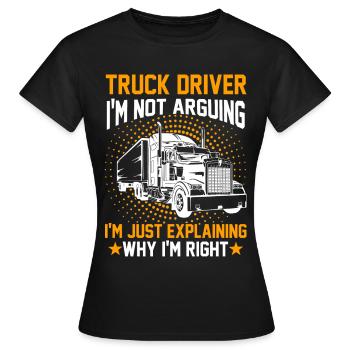 Lkw-Fahrer Kurier Frachter Geschenk - Frauen T-Shirt - Schwarz - Vorne - AI Model Female 172 dark (172cm)