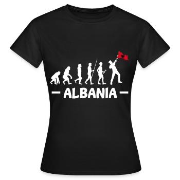 Albanie Kosovo Tirana Balkans Shqip Albanais - T-shirt Femme - noir - Devant - AI Model Female 172 dark (172cm)