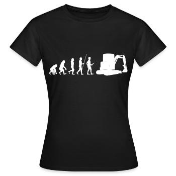 Excavatrice travaux de construction de routes Dragage Travail - T-shirt Femme - noir - Devant - AI Model Female 172 dark (172cm)