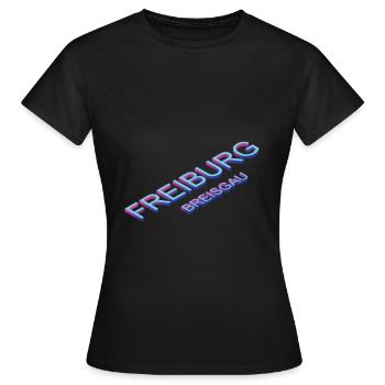 Fribourg dans le Breisgau - T-shirt Femme - noir - Devant - AI Model Female 172 dark (172cm)