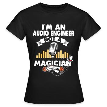 Sound Engineer Sound Engineer - Women's T-Shirt - black - Front - AI Model Female 172 dark (172cm)