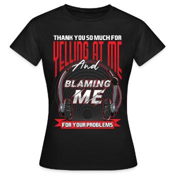 Call Center Technischer Support Hotline Geschenk - Frauen T-Shirt - Schwarz - Vorne - AI Model Female 172 dark (172cm)