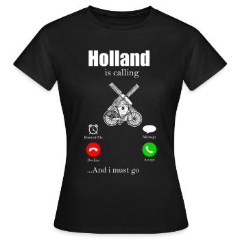 Netherlands - Women's T-Shirt - black - Front - AI Model Female 172 dark (172cm)