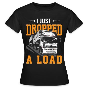 Trucker LKW Fahrer Fernfahrer Brummi Geschenk - Frauen T-Shirt - Schwarz - Vorne - AI Model Female 172 dark (172cm)