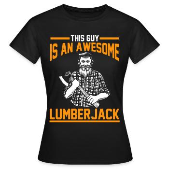 Bûcheron bûcheron bûcheron - T-shirt Femme - noir - Devant - AI Model Female 172 dark (172cm)