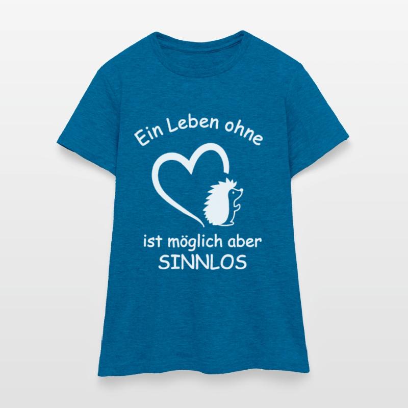 Igel Spruch Herz Stacheltier Stacheligel Geschenk Frauen T-Shirt