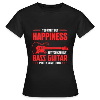 Bassist Tshirt Gitarrist Geschenk Kontrabass ebass - Frauen T-Shirt - Schwarz - Vorne - AI Model Female 172 dark (172cm)