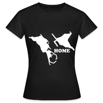 Helgoland Heimat Nordsee Insel Düne - Frauen T-Shirt - Schwarz - Vorne - AI Model Female 172 dark (172cm)