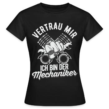 Mechaniker - Frauen T-Shirt - Schwarz - Vorne - AI Model Female 172 dark (172cm)