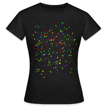 Confetti Colorful - Women's T-Shirt - black - Front - AI Model Female 172 dark (172cm)