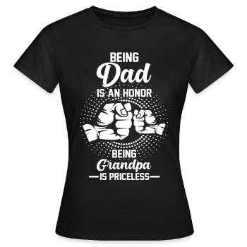 Großvater Großvater Großvater - Frauen T-Shirt - Schwarz - Vorne - AI Model Female 172 dark (172cm)