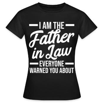 Verrückter Schwiegervater - Frauen T-Shirt - Schwarz - Vorne - AI Model Female 172 dark (172cm)
