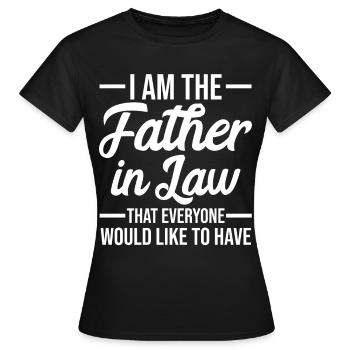 Schwiegervater Hochzeit - Frauen T-Shirt - Schwarz - Vorne - AI Model Female 172 dark (172cm)