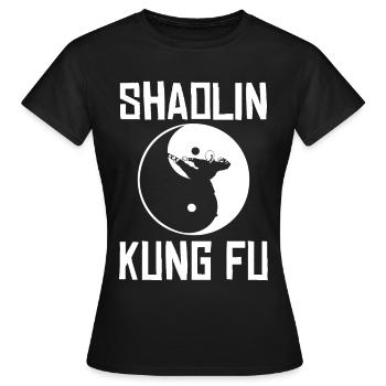 Shaolin Kung Fu Ying Yang Arts martiaux - T-shirt Femme - noir - Devant - AI Model Female 172 dark (172cm)