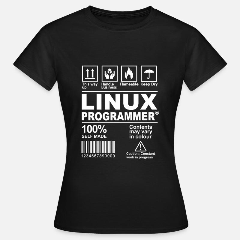 Geek Linux Programmierer lustige Definition - Frauen T-Shirt - Schwarz