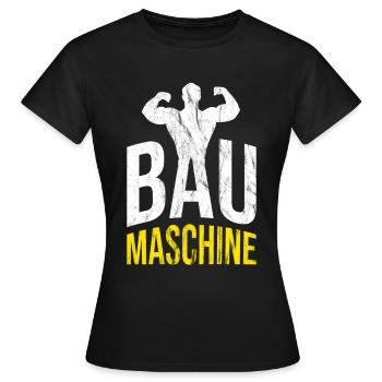 Construction d’une machine à bâtir Construction Maître d’ouvrage - T-shirt Femme - noir - Devant - AI Model Female 172 dark (172cm)