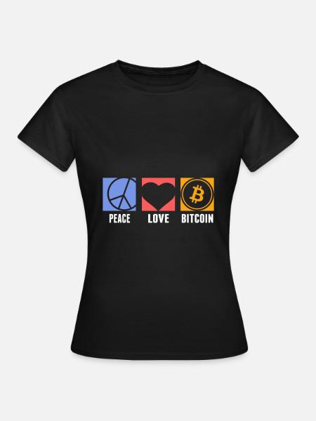Bitcoin Crypto Love BTC to the Moon - T-shirt Femme - noir