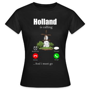 Netherlands - Women's T-Shirt - black - Front - AI Model Female 172 dark (172cm)