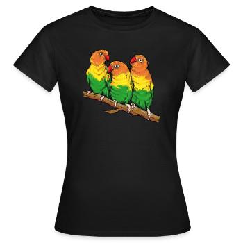 Agapronid house bird pet for bird keeper - Women's T-Shirt - black - Front - AI Model Female 172 dark (172cm)