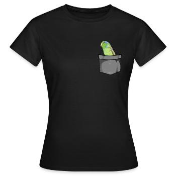 Sparrow parrot house bird pet bird keeper - Women's T-Shirt - black - Front - AI Model Female 172 dark (172cm)