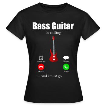Bassist - Frauen T-Shirt - Schwarz - Vorne - AI Model Female 172 dark (172cm)
