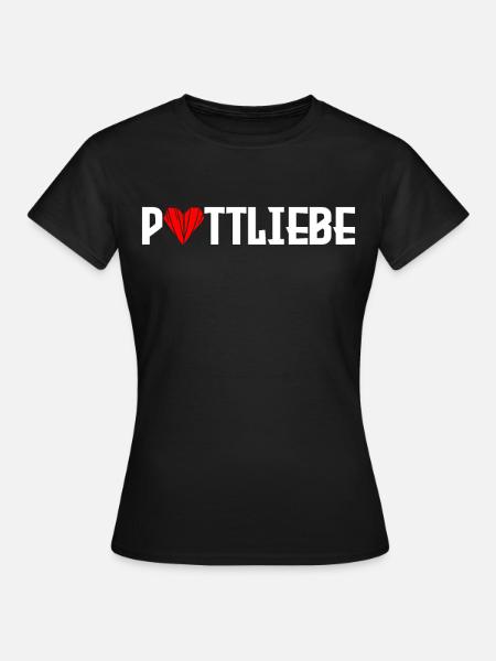Pottliebe Ruhrpott Ruhrgebiet Ruhrstatt Pott - Frauen T-Shirt - Schwarz