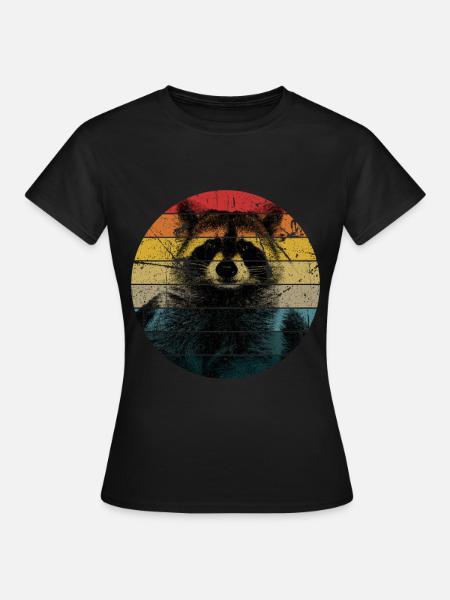 Waschbär - Frauen T-Shirt - Schwarz