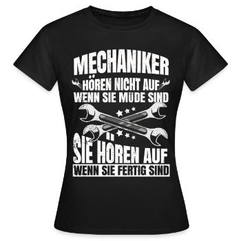 Mechaniker - Frauen T-Shirt - Schwarz - Vorne - AI Model Female 172 dark (172cm)
