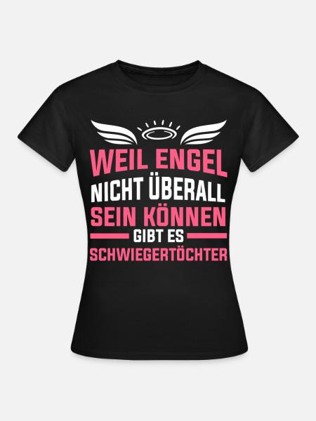 Schwiegertochter Engel Geschenk - Frauen T-Shirt - Schwarz