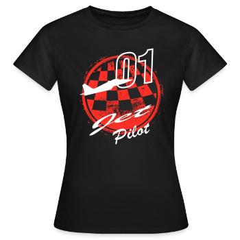 JET PILOT - Frauen T-Shirt - Schwarz - Vorne - AI Model Female 172 dark (172cm)