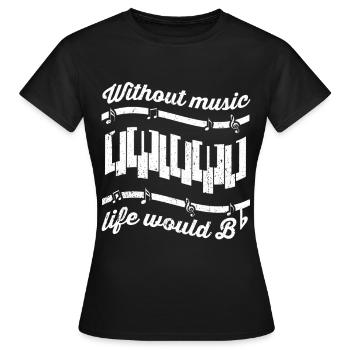 Piano Piano Piano Piano Digital Piano Music Gift - Women's T-Shirt - black - Front - AI Model Female 172 dark (172cm)