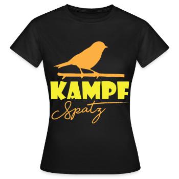 Moineau Oiseaux Oiseaux Moineaux - T-shirt Femme - noir - Devant - AI Model Female 172 dark (172cm)