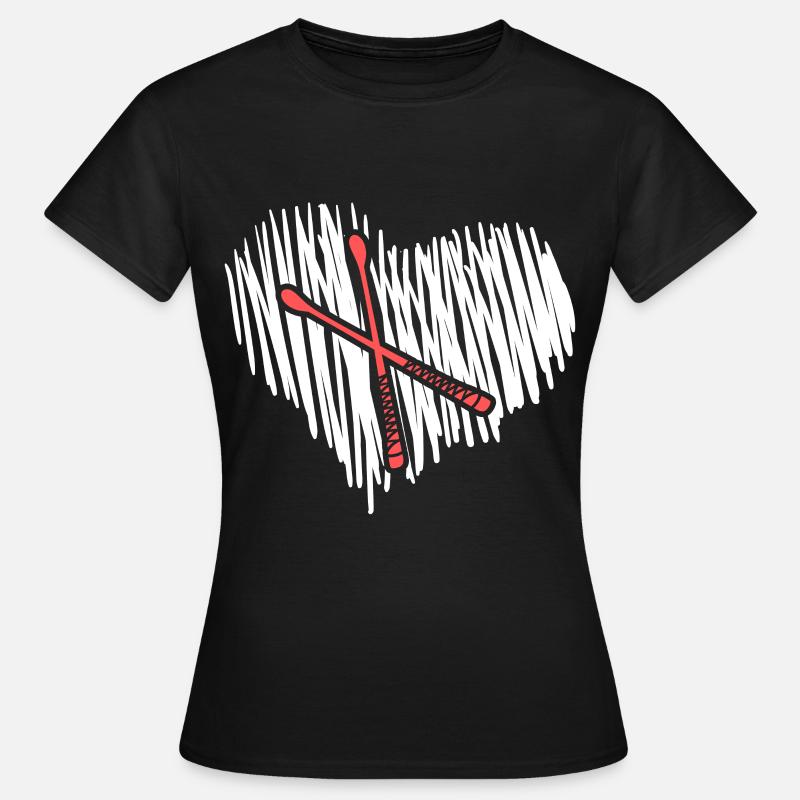 Drumsticks Schlagzeuger Drum sticks - Frauen T-Shirt - Schwarz