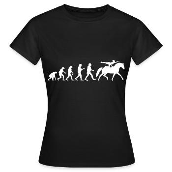Evolution Voltigier Chevaux Équestres Voltige - T-shirt Femme - noir - Devant - AI Model Female 172 dark (172cm)
