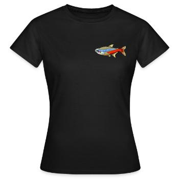 Neonsalmler Ornamental Aquarium Fish Gift - Women's T-Shirt - black - Front - AI Model Female 172 dark (172cm)