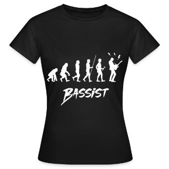 bassist - Women's T-Shirt - black - Front - AI Model Female 172 dark (172cm)