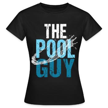 Pool pool boy swimming - Women's T-Shirt - black - Front - AI Model Female 172 dark (172cm)