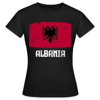 Albanian Albanian Albanian Eagle Double Eagle - Women's T-Shirt - black - Front - AI Model Female 172 dark (172cm)