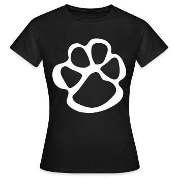 Paw prints dog paws paws dogs - Women's T-Shirt - black - Front - AI Model Female 172 dark (172cm)