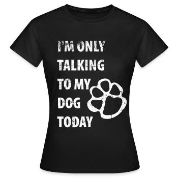 Paw prints dog paws paws dogs - Women's T-Shirt - black - Front - AI Model Female 172 dark (172cm)