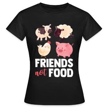 Vegan - Frauen T-Shirt - Schwarz - Vorne - AI Model Female 172 dark (172cm)
