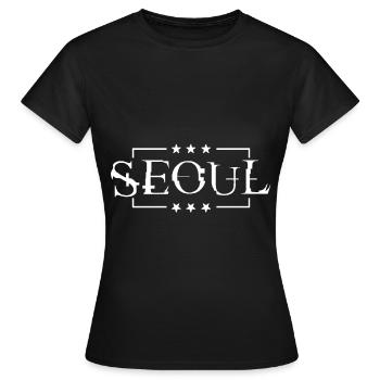 Seoul Metropole Südkorea koreanisch Korea - Frauen T-Shirt - Schwarz - Vorne - AI Model Female 172 dark (172cm)