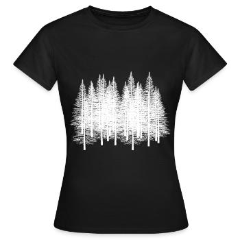 Forest Forests Forest Forest Gift Idea Camping - Women's T-Shirt - black - Front - AI Model Female 172 dark (172cm)