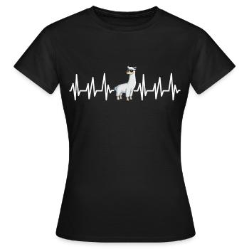 lama - Women's T-Shirt - black - Front - AI Model Female 172 dark (172cm)