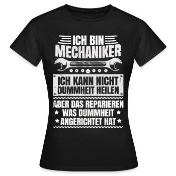 Mechaniker - Frauen T-Shirt - Schwarz - Vorne - AI Model Female 172 dark (172cm)