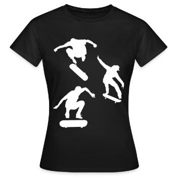 Skate skater - T-shirt Femme - noir - Devant - AI Model Female 172 dark (172cm)