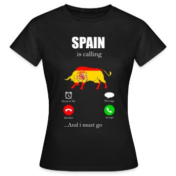 Espagne Tshirt Andalousie Spain Matador cadeau - T-shirt Femme - noir - Devant - AI Model Female 172 dark (172cm)