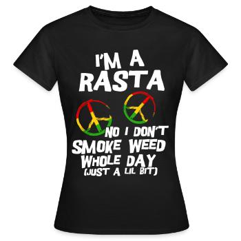 Rastafari Geschenk Judah Marley Rasta Reggae Jah - Frauen T-Shirt - Schwarz - Vorne - AI Model Female 172 dark (172cm)
