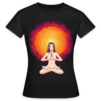 Schamane Hypnose Vision Halluzination Erleuchtung - Frauen T-Shirt - Schwarz - Vorne - AI Model Female 172 dark (172cm)